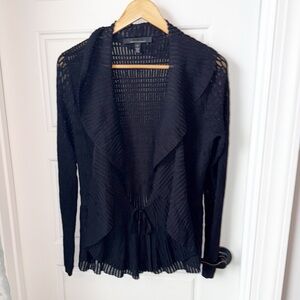 White House Black Market Black Open-Front Cardigan